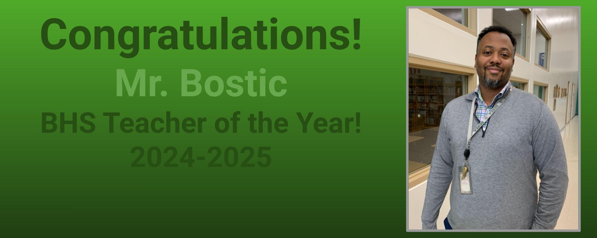 Bostic teacher of the year
